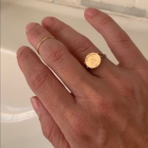 14 KT gold coin ring